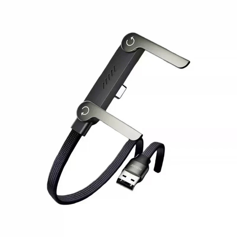 New 240W Charging Cable with Fold‑Out Phone Stand